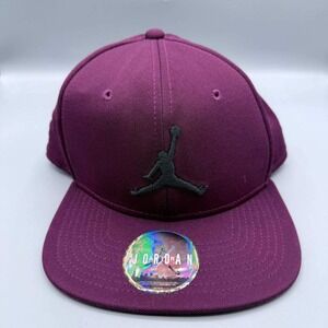 Air Jordan Hat Men‎ Purple Embroidered Black Logo Jumpman Snap Back Cap